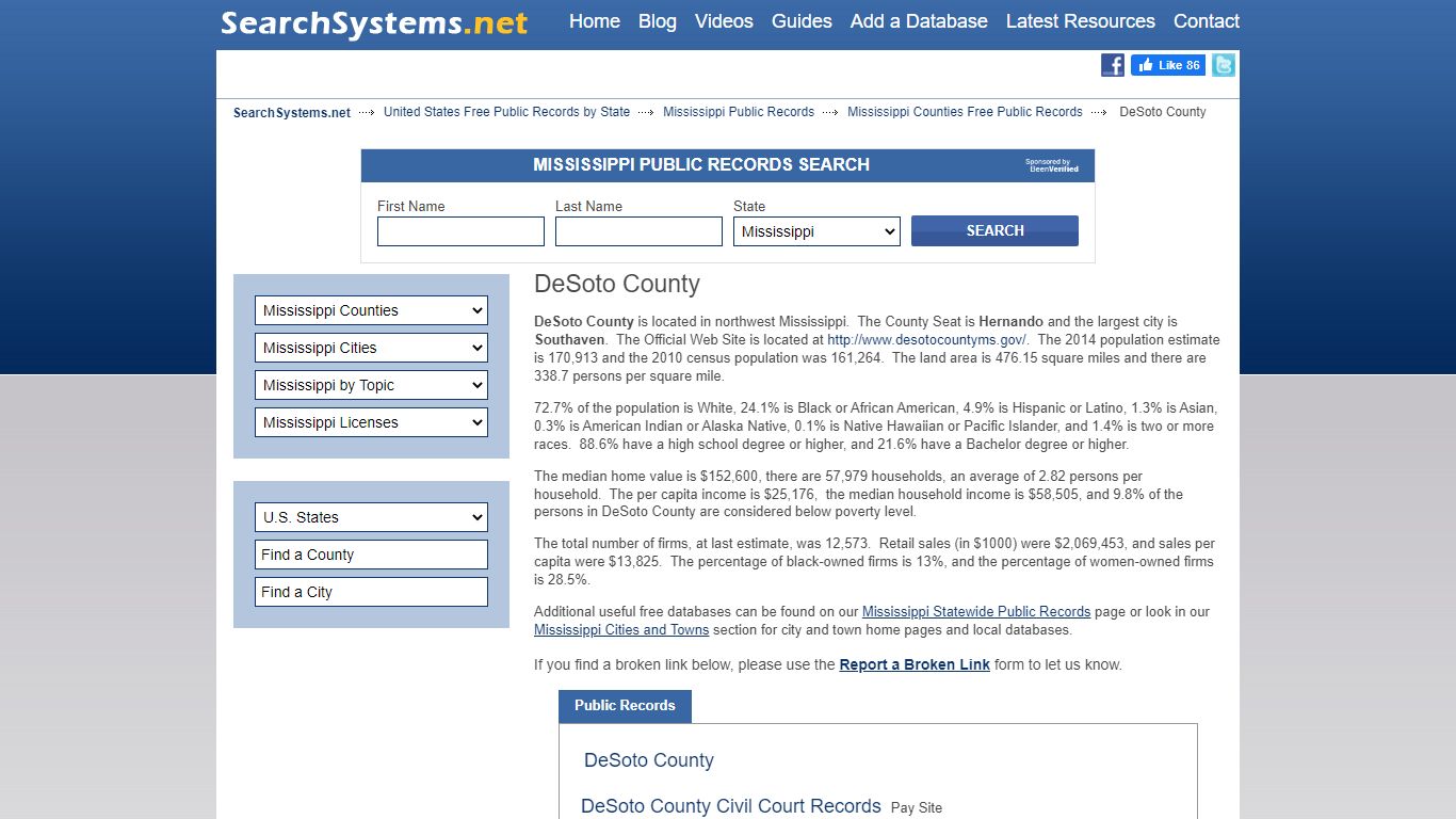 DeSoto County Criminal and Public Records